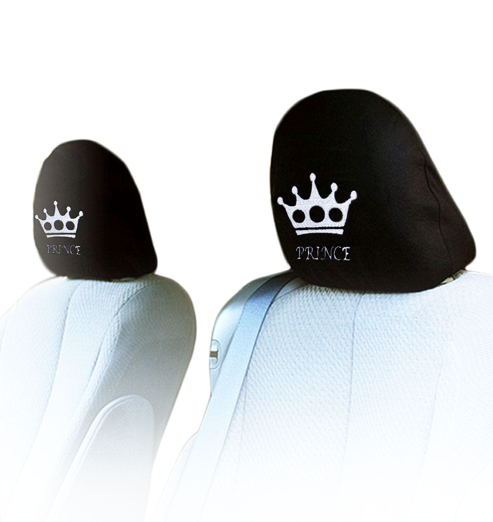 Embroidery Prince Design Auto Truck SUV Car Seat Headrest Cover Accessory 1 Pair - Yupbizauto