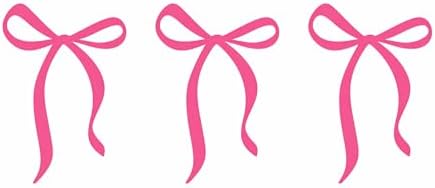 Coquette pink bow embroidered headrest covers set of two