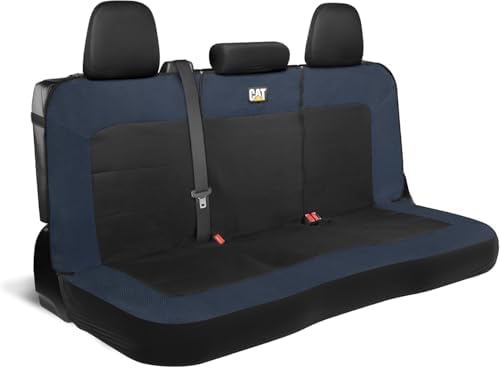 Caterpillar Mesh Flex Car Seat Covers – Full Set, Black and Blue