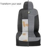 Caterpillar Front Seat Covers & Embroidered Seat Belt Pads – 4-Piece Set