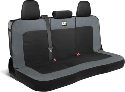 Caterpillar Mesh Flex Car Seat Covers – Full Set, Black and Grey