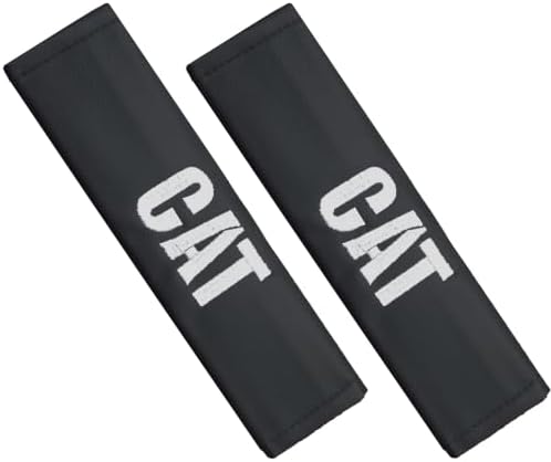 Caterpillar Front Seat Covers & Embroidered Seat Belt Pads – 4-Piece Set
