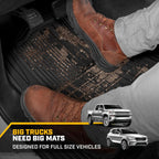 Caterpillar Heavy Duty 2-Piece Black Rubber Floor Mats with Air Freshener