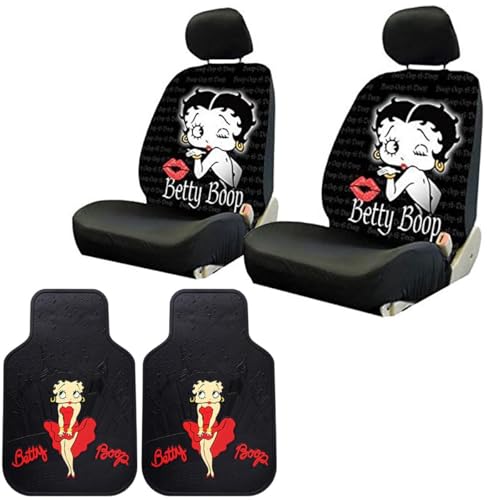 Betty Boop Skyline 8-Piece Seat Cover, Mat & Wheel Set