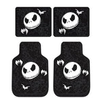 New Plasticolor Nightmare Before Christmas Jack Skellington Ghostly Car Truck SUV Seat Covers Sunshade Headrest Covers Heavy Duty Rubber Floor Mats Bundle Set - Yupbizauto