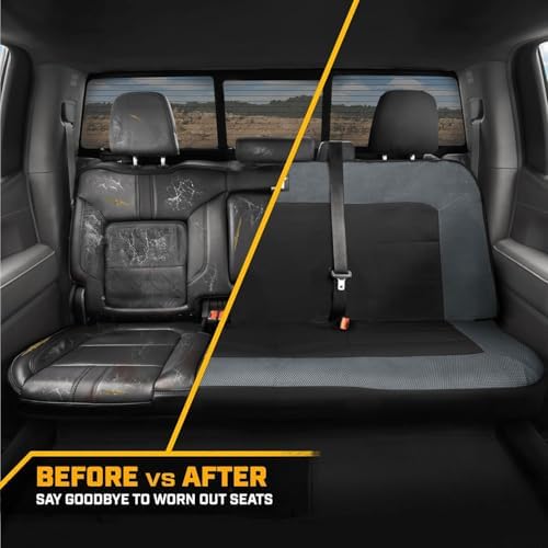 Caterpillar Mesh Flex Car Seat Covers – Full Set, Black and Grey