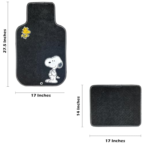 Peanuts Snoopy & Woodstock Floor Mats 8-Piece Car Set