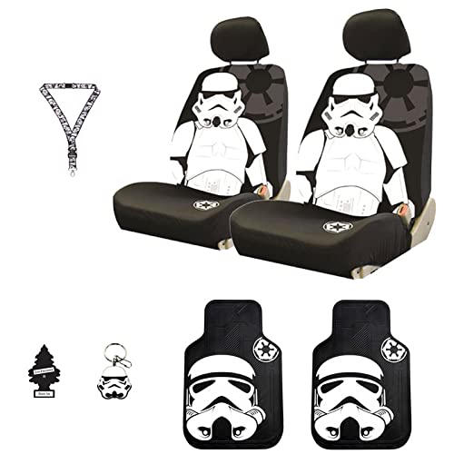 Plasticolor New Star Wars Stormtrooper Universal Size Car Truck SUV Seat Covers Floor Mat Set - Yupbizauto