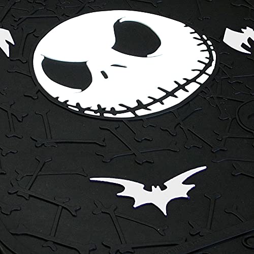 Yupbizauto 10 Pieces Bundle Nightmare Before Christmas Jack Skellington Bone Design Car Truck SUV Seat Covers Rubber Front and Rear Floor Mat Sunshade Air Fresheners Set - Yupbizauto