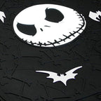 Plasticolor Nightmare Before Christmas Jack Skellington Ghostly Car Truck SUV Seat Covers Heavy Duty Rubber Floor Mats Bundle Set - Yupbizauto