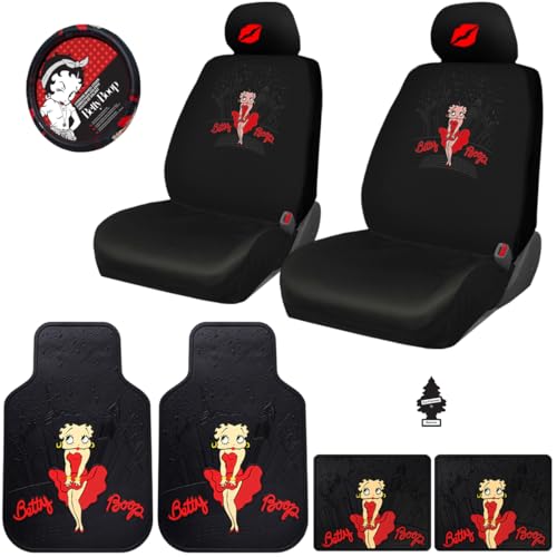 Betty Boop Skyline Car Bundle Seat Covers Mats Set