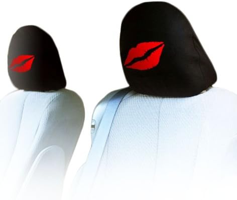 New Betty Boop Timeless Car Seat Covers | Low Back Front Seat Covers & Steering Wheel Cover | Embroidered Red Lip Design & Headrest Covers | Perfect Accessory for Stylish Vehicle Makeover