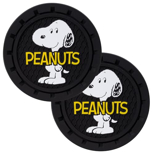 Plasticolor 001981R01 Peanuts Snoopy Auto Coaster - 2 Pack