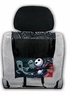 Plasticolor Nightmare Before Christmas Jack Skellington Ghostly Car Truck SUV Seat Covers Heavy Duty Rubber Floor Mats Bundle Set - Yupbizauto