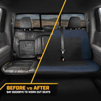 Caterpillar Mesh Flex Car Seat Covers – Full Set, Black and Blue