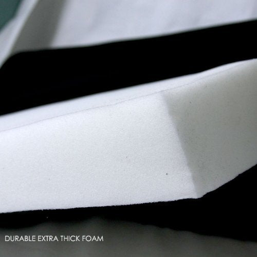 YupbizAuto New Breathable Comfortable Ergonomic Wedge Car Seat Office Chair Back Support Cushion (Black Syn Leather) - Yupbizauto