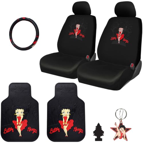 Betty Boop Skyline Seat Covers, Mats & Steering Wheel Bundle