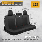 Caterpillar Mesh Flex Car Seat Covers – Full 8-Piece Set, Black