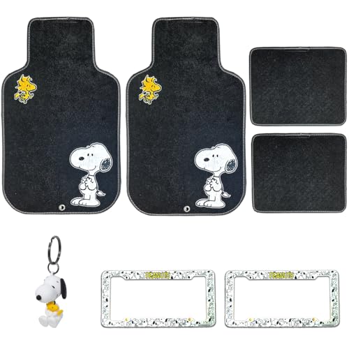 Peanuts Snoopy & Woodstock Floor Mats 8-Piece Car Set