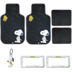 Peanuts Snoopy & Woodstock Floor Mats 8-Piece Car Set