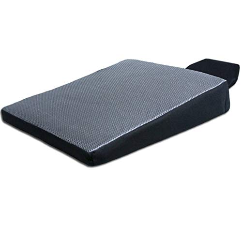 YupbizAuto New Breathable Comfortable Ergonomic Wedge Car Seat Office Chair Back Support Cushion (Grey Mesh Fabric) - Yupbizauto