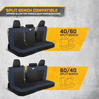 Caterpillar Mesh Flex Car Seat Covers – Full Set, Black and Blue
