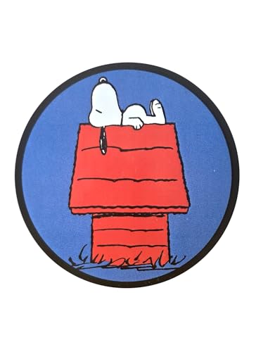 Peanuts Snoopy on Doghouse 5-Inch Car Decal - 2 Pack
