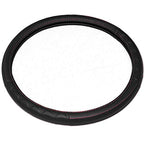 Motor Trend 18" Grey Steering Wheel Cover for Peterbilt Freightliner Semi Truck, Black PU Leather