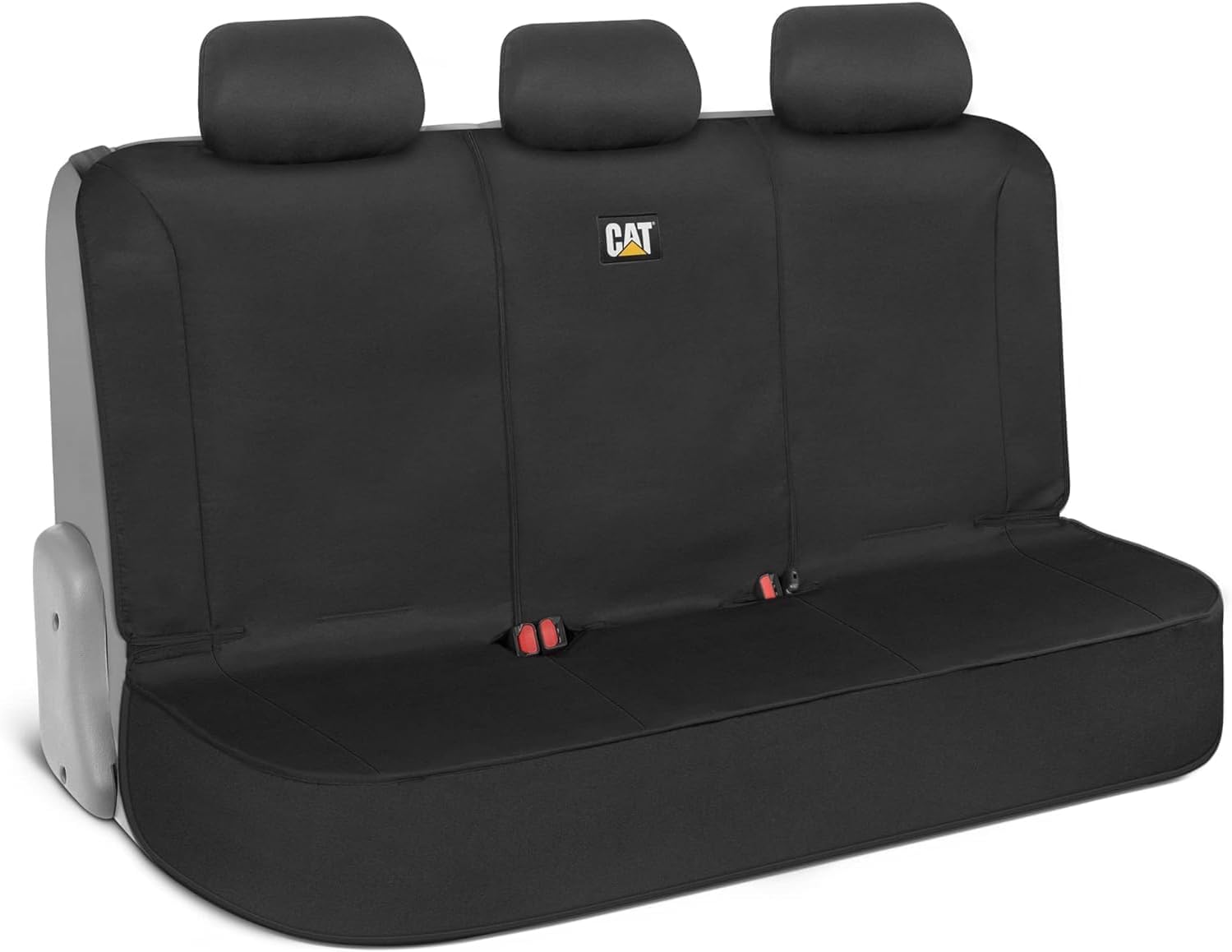 Caterpillar Waterproof Rear Bench Seat Cover for Car Truck, SUV Black Heavy-Duty Water-Resistant Protection with Air Freshener Bundle Durable Auto Interior Accessories - Yupbizauto