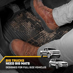 Caterpillar Front Seat Covers & Heavy-Duty Floor Mats Bundle – Black and Grey