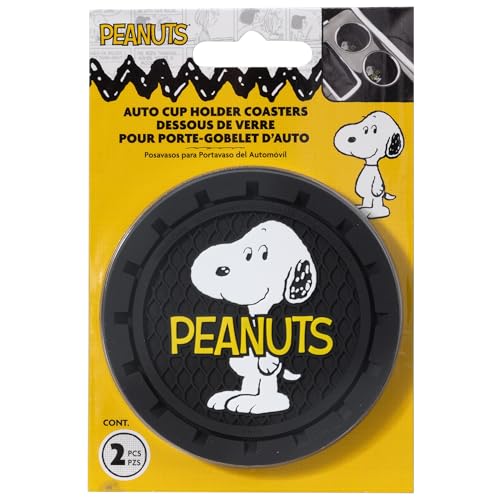 Plasticolor 001981R01 Peanuts Snoopy Auto Coaster - 2 Pack