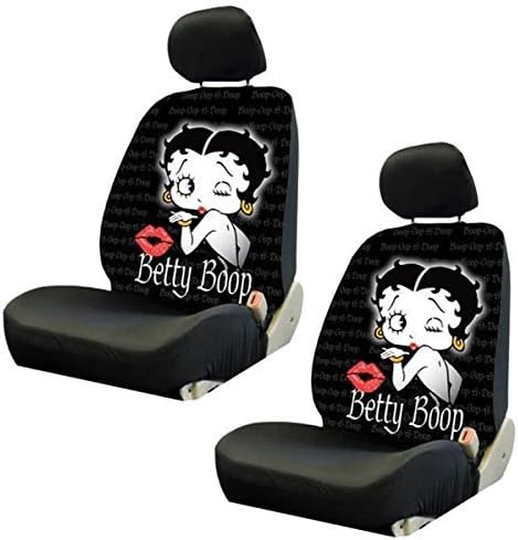 New Betty Boop Timeless Front Low Back Car Seat Covers Embroidery Kiss Headrest Cover (Seat Covers with Headrest Cover)