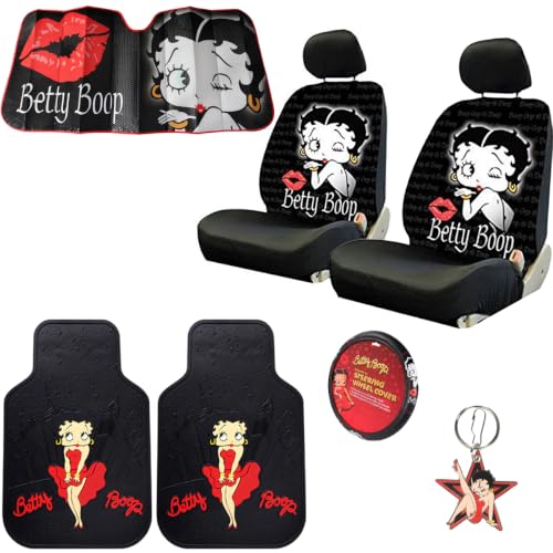 Betty Boop Timeless Seat Covers, Mats & Sunshade Bundle