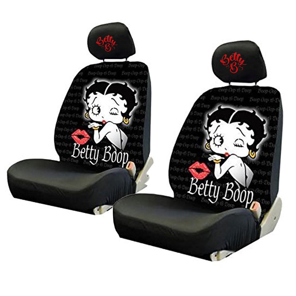 Betty Boop Car Seat Covers - 6pc Low Back Front Bucket Set - image 6