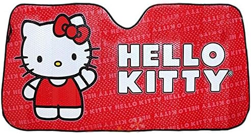 New 10PC Hello Kitty Core Auto Car Truck Seat Covers Floor Mats Accessories Interior Combo Kit Bundle Gift Set - Yupbizauto