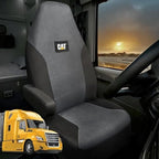 Caterpillar Big Rig Semi-Truck Seat Covers – 2-Piece Heavy-Duty Mesh Set