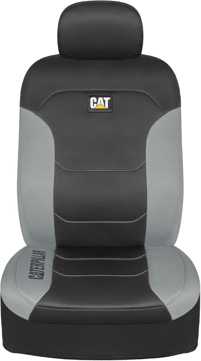 Caterpillar Car Truck Seat Covers for Front Seat Bundle Set Black Grey 2274 - Yupbizauto