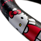 Hello Kitty Car Steering Wheel Cover Cord Design Air Freshener Bundle Univesal Fit Standard Size(14" 1/2-15" 1/4)
