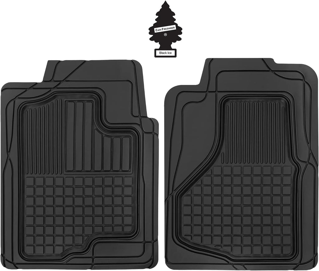 Motor Trend Heavy-Duty Mazda Rubber Floor Mats with Air Freshener - 2-Piece Set