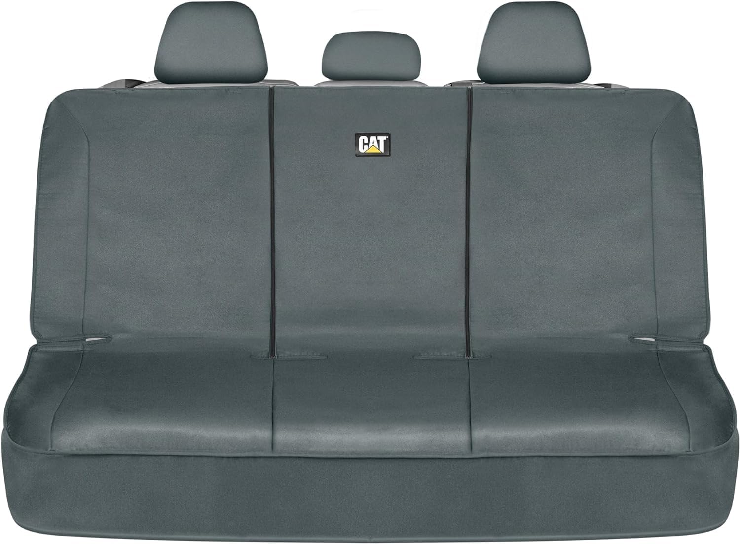 Caterpillar Universal Rear Bench Seat Cover Grey Bundle - Water-Resistant, Heavy-Duty Car, Truck, SUV Protector - Durable, Easy Install, Perfect for Pets, Work, Travel - Fits Most Vehicles - Yupbizauto