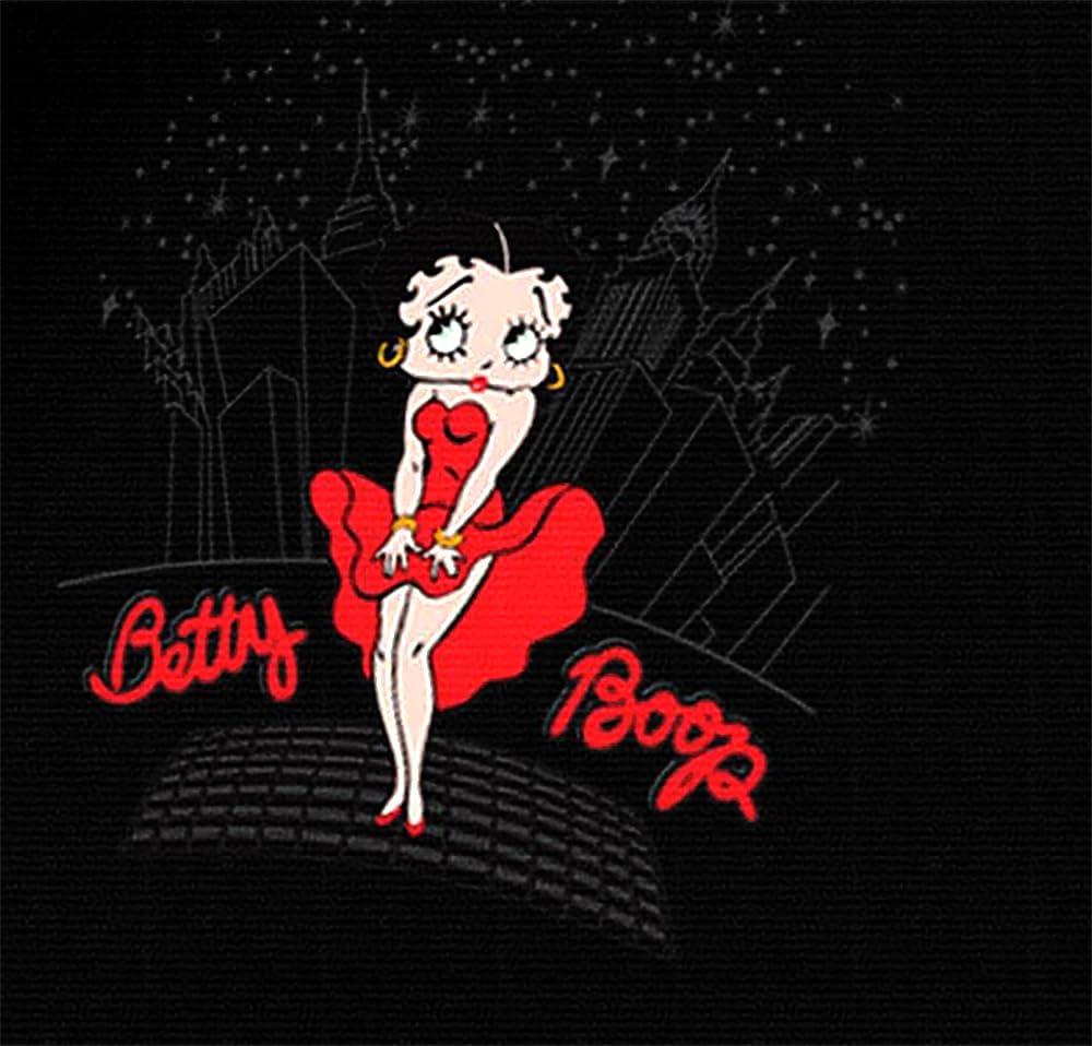New Betty Boop Timeless Car Seat Covers | Low Back Front Seat Covers & Steering Wheel Cover | Embroidered Red Lip Design & Headrest Covers | Perfect Accessory for Stylish Vehicle Makeover - Yupbizauto