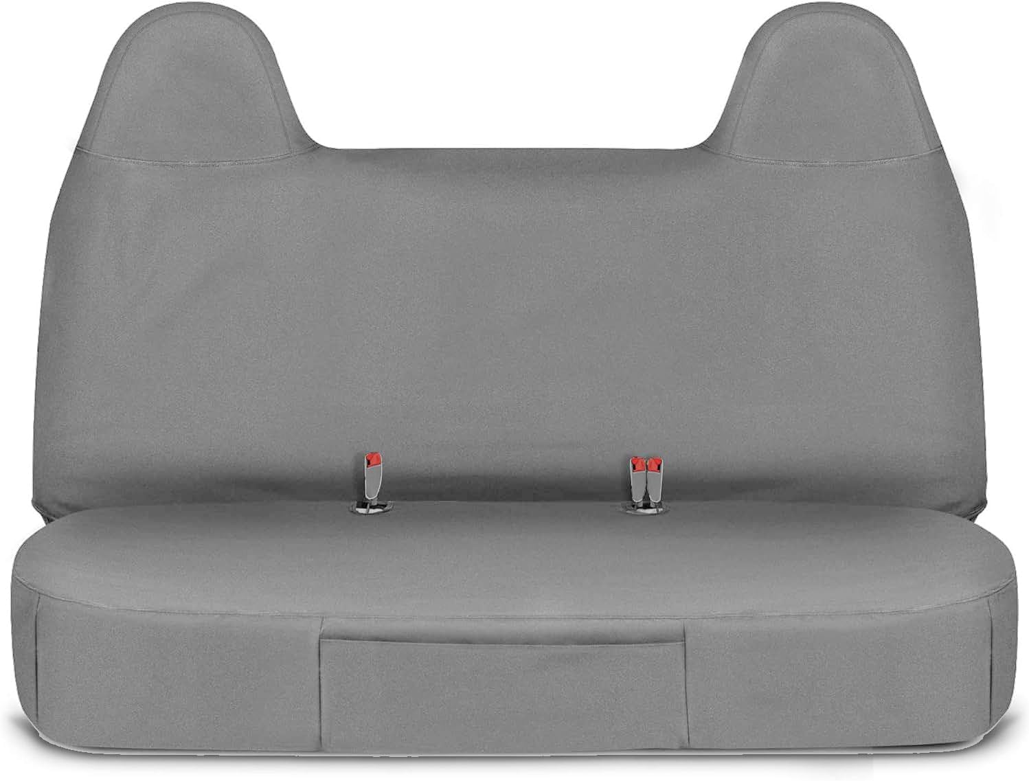 Caterpillar Custom Fit Front Bench Seat Cover with Utility Pockets for Ford F250 / F350 / F450 / F550 (1999-2007) - Durable Grey Oxford Super Duty Interior Truck Seat Cover Bundle - Yupbizauto
