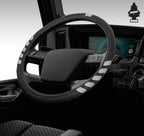 Caterpillar 18-Inch Semi Truck Steering Wheel Cover with Air Freshener