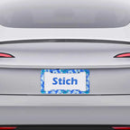 Stitch license plate frame installed