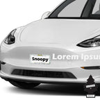 Snoopy Expression License Plate Frame Bundle with Little Tree Air Freshener – Plasticolor Peanuts Snoopy Design, Universal Fit Standard Car Plate Frame, Plastic - Yupbizauto