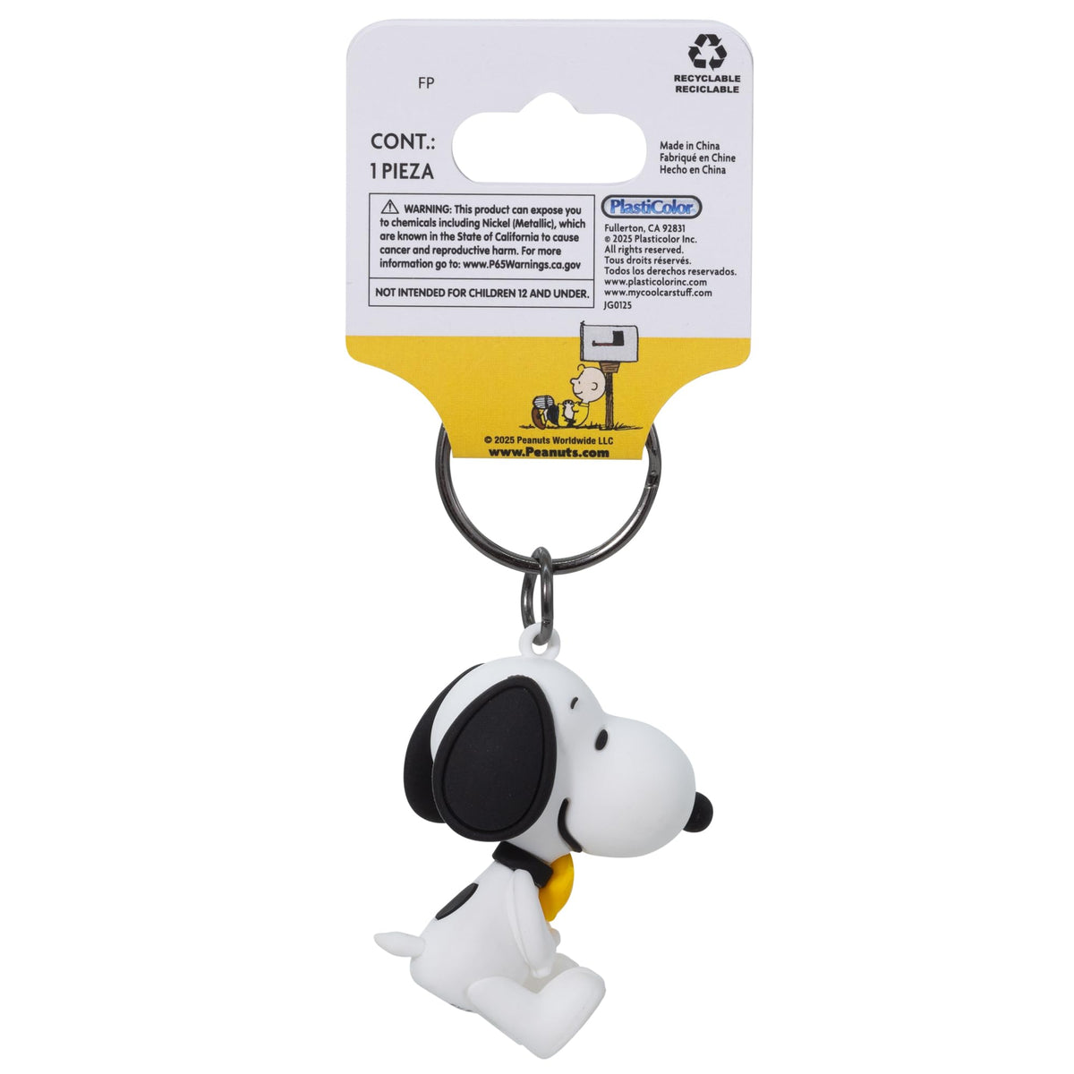 Yupbizauto Peanuts Snoopy & Woodstock 3D Keychain with Little Tree Air Freshener – Officially Licensed Car Key Ring Bundle Gift Set for Bags, Keys & Backpacks - Yupbizauto