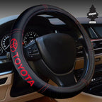 Plasticolor Toyota Steering Wheel Cover & Air Freshener Bundle, 2 Pieces