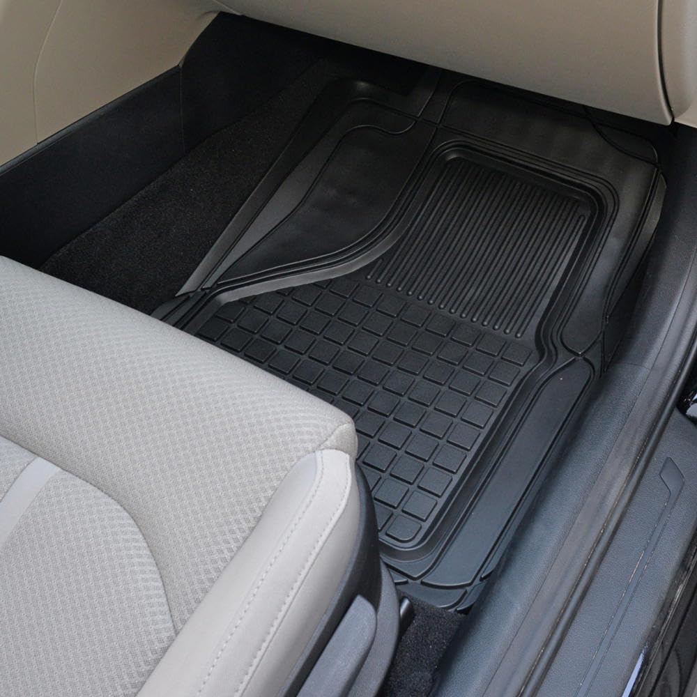 Motor Trend Heavy-Duty Mazda Rubber Floor Mats with Air Freshener - 2-Piece Set