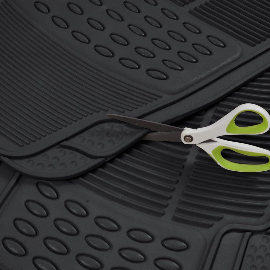 Heavy-Duty Trim-to-Fit Rubber Car Floor Mats with Air Freshener