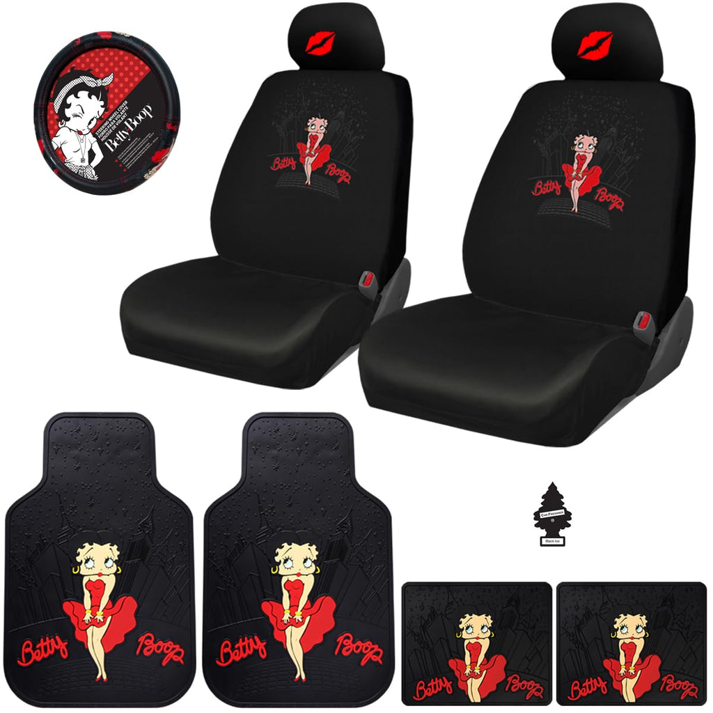 Betty Boop Skyline Car Bundle Seat Covers Mats Set - image 8